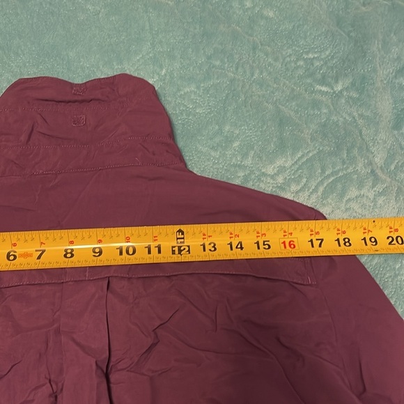 REI PURPLE WOMEN'S SZ 1X  BUTTON UP LONG SLEEVE TOP ZIPPER POCKETS 💯% TACTEL SH - Picture 14 of 16